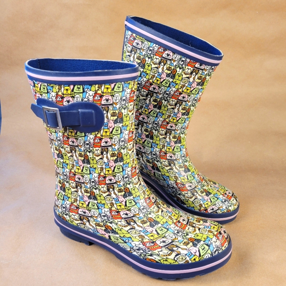 Skechers bobs for dogs april showers rubber rain boots Women’s Sz 9 Boots 114191